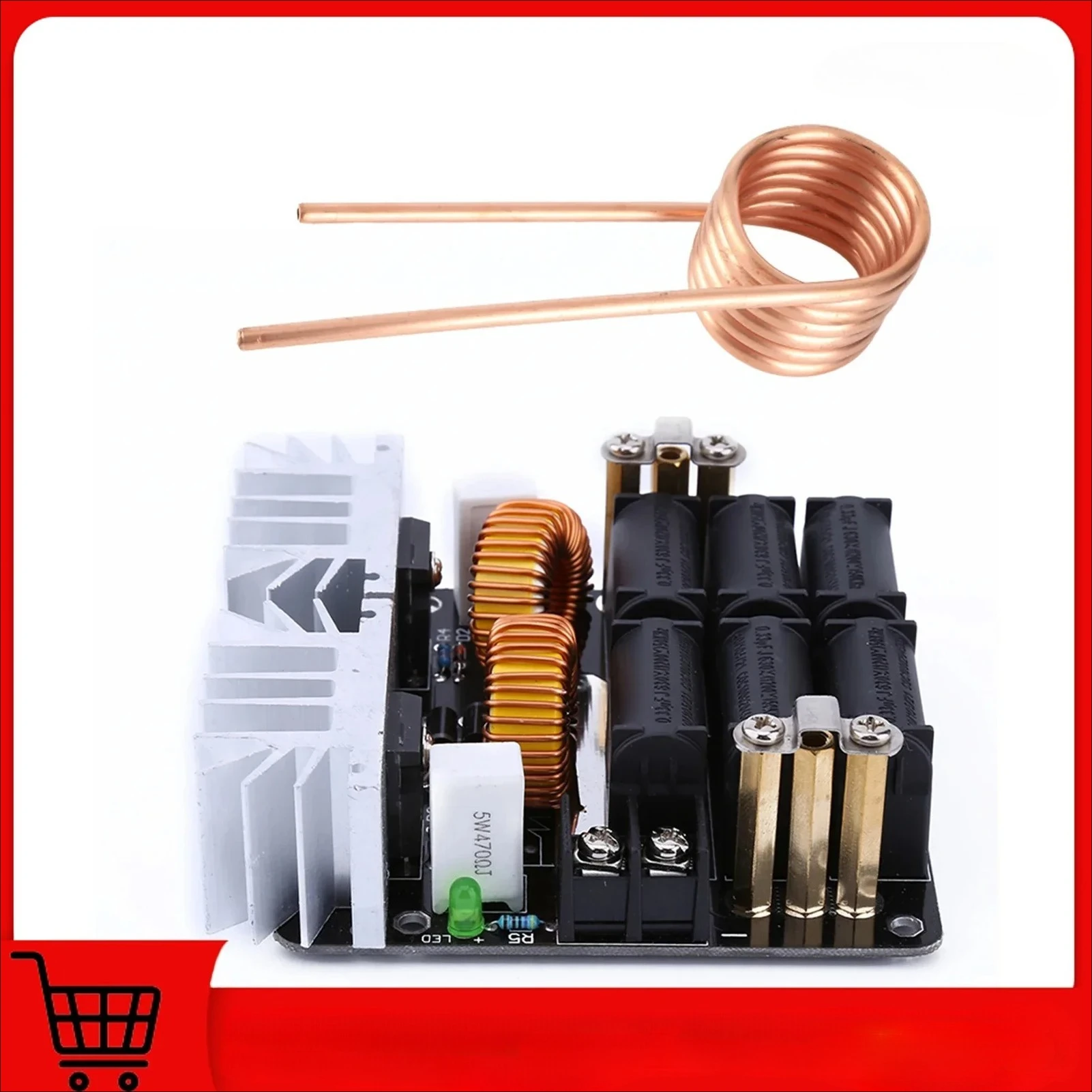 DIY Heating Module 1000W Driver Board Heating Board 1000W ZVS Low Voltage Induction Heating Board Module Flyback Driver Heater