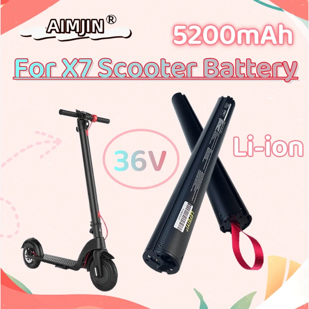 36V 5200mAH X7 Scooter Replace Rechargeable Lithium Battery Pack 187Wh , HX Scooter Battery Accessories