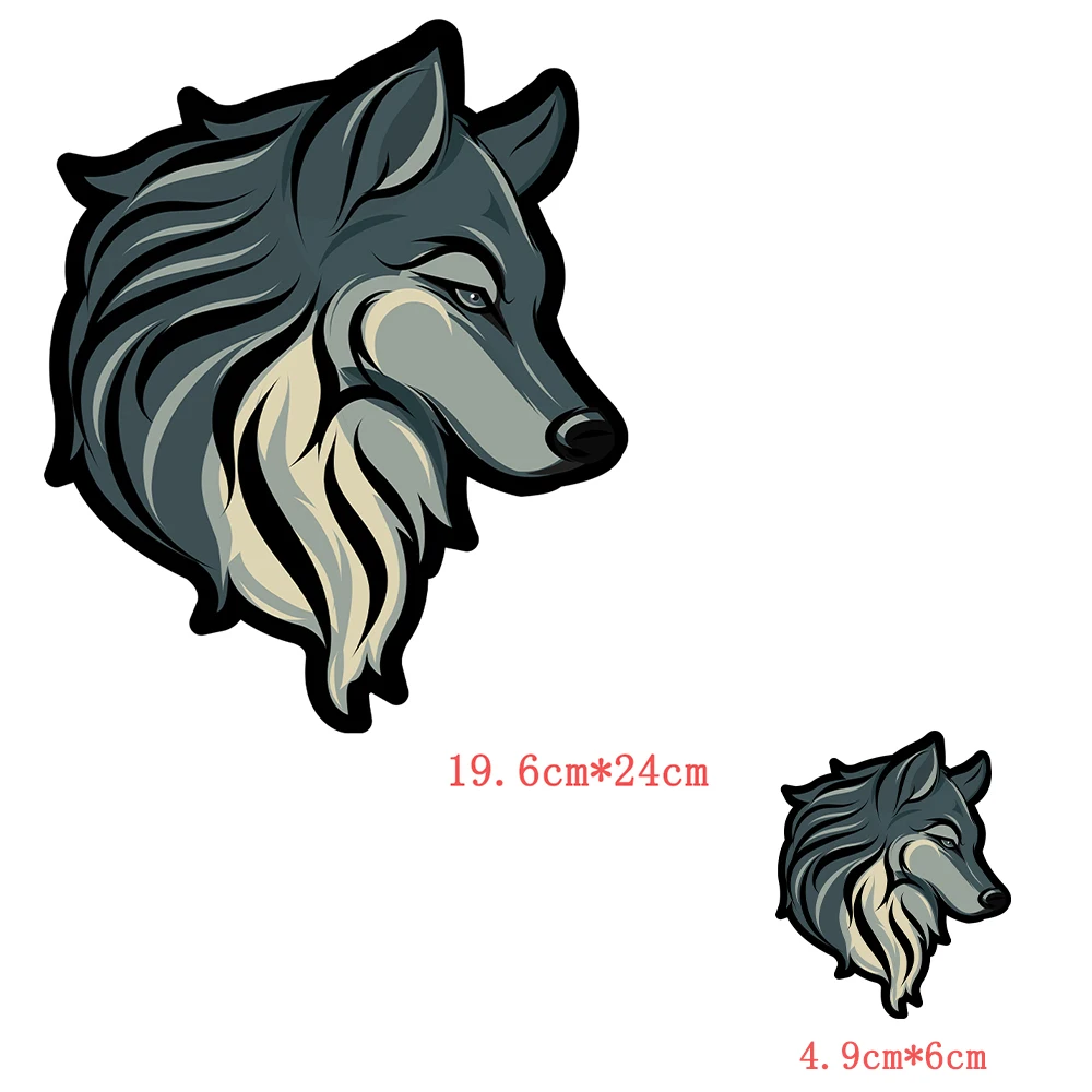 Wolf Patch Thermocollant Free Chest Badge Patches for Clothing Heat Transfer Stickers Parches Termoadhesivos Para Ropa T-shirts