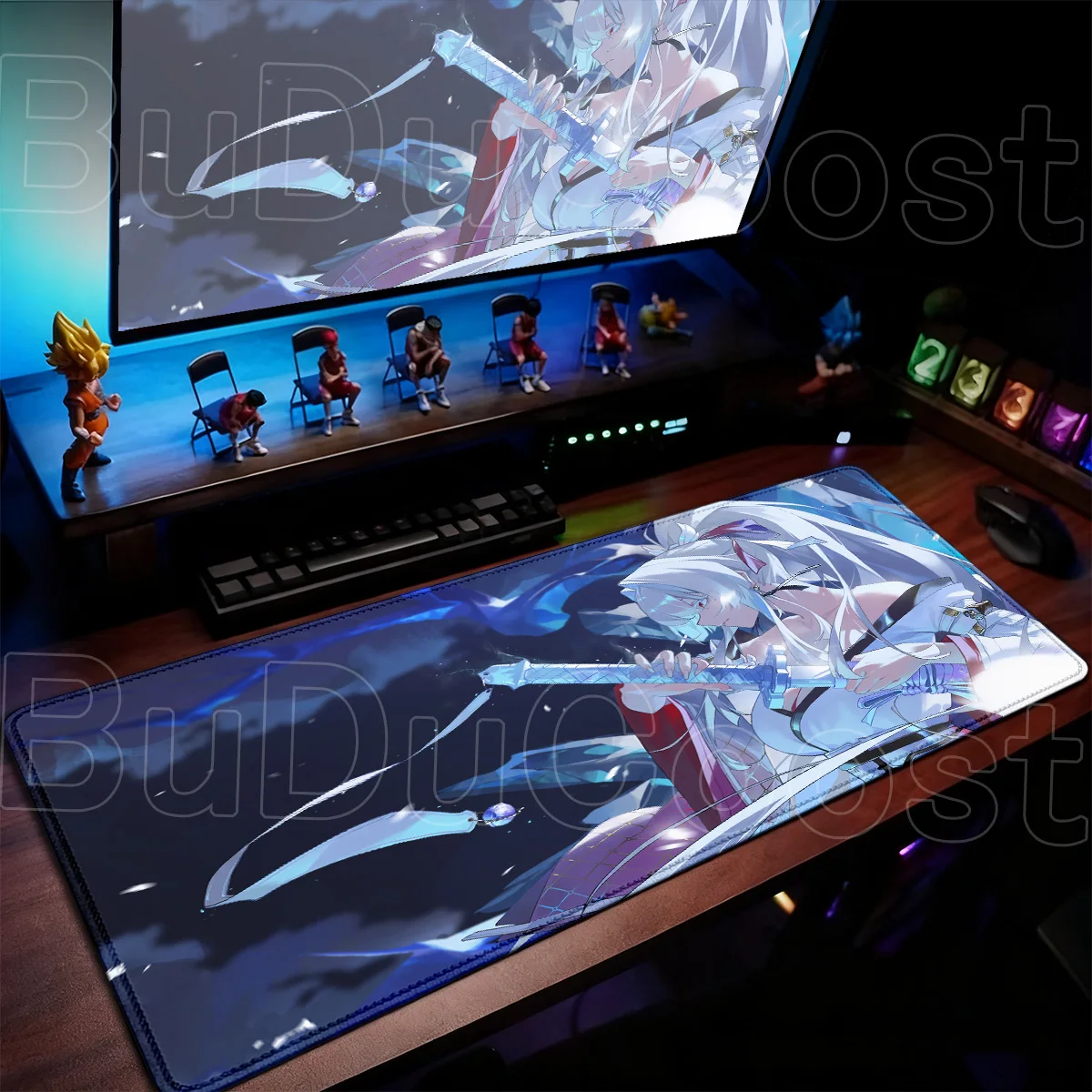 Computer-Gaming-Tastatur-Mauspad XXL Gummi HD-Druck Tischunterlage Hot Wuthering Waves Niedliches Mädchen Hiyuki Speed Anime Mauspad – Detail 5