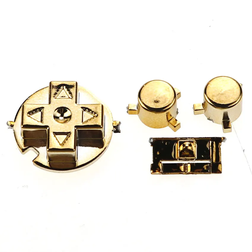 ChengHaoRan 1 Set For Gameboy Pocket GBP Replacement Keypads A B D Pads Power ON OFF Button Chrome & Silicone Conductive Rubber