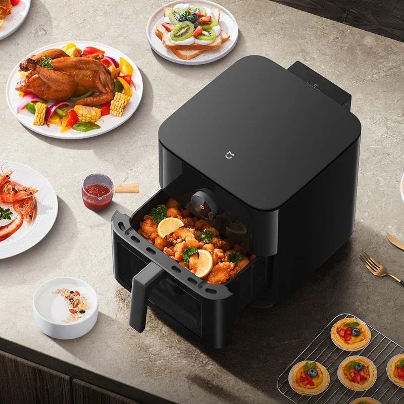 XIAOMI MIJIA Smart Air Fryer 6.5L Tender Roasted Version Low Oil Light Fat Fryer Multifunctional Household Large Capacity Ovens