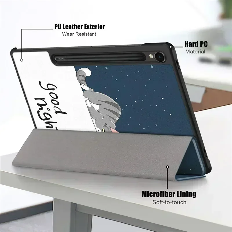 Für Coque Samsung Tab S9 FE Fall 10,9 zoll SM-X510 SM-X516 Nette Farbe Smart Cover Für Funda Galaxy Tab S9 Fe Tab S9 Fall Kinder