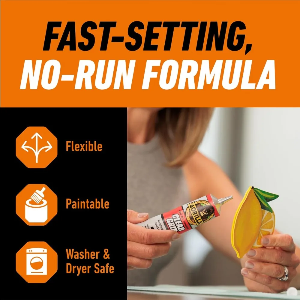 透明防水接着剤、速乾性ノンクランプ処方、柔軟で塗装可能、屋内外で使用可能