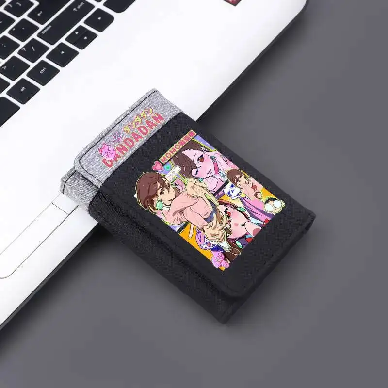 

Anime GAME DA DAN Ayase Momo Theme Cartoon Short Wallet Canvas Unisex Men's Wallets Women Card Holders Coin Purse