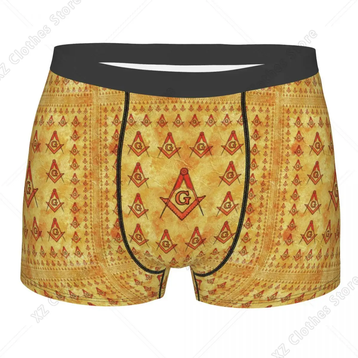 Custom Masonic Freemason Underwear Men Stretch Boxer Briefs Shorts Panties Soft Underpants For Homme