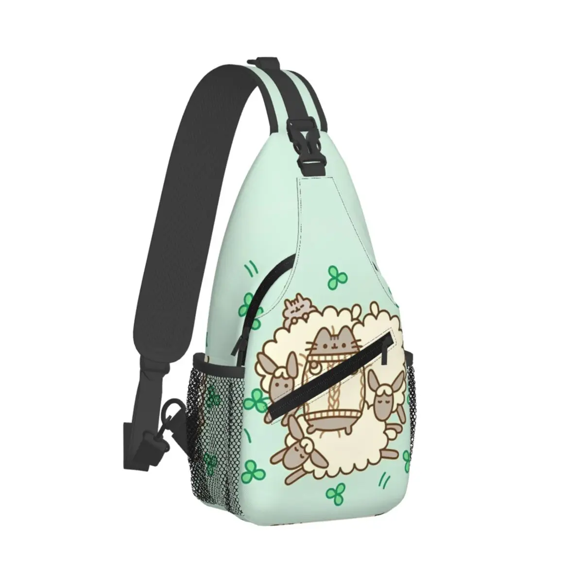 

Spring Pusheenns Sling Bags Chest Crossbody Shoulder Backpack Outdoor Hiking Daypacks Kawaii Cute Cat Printed Satchel