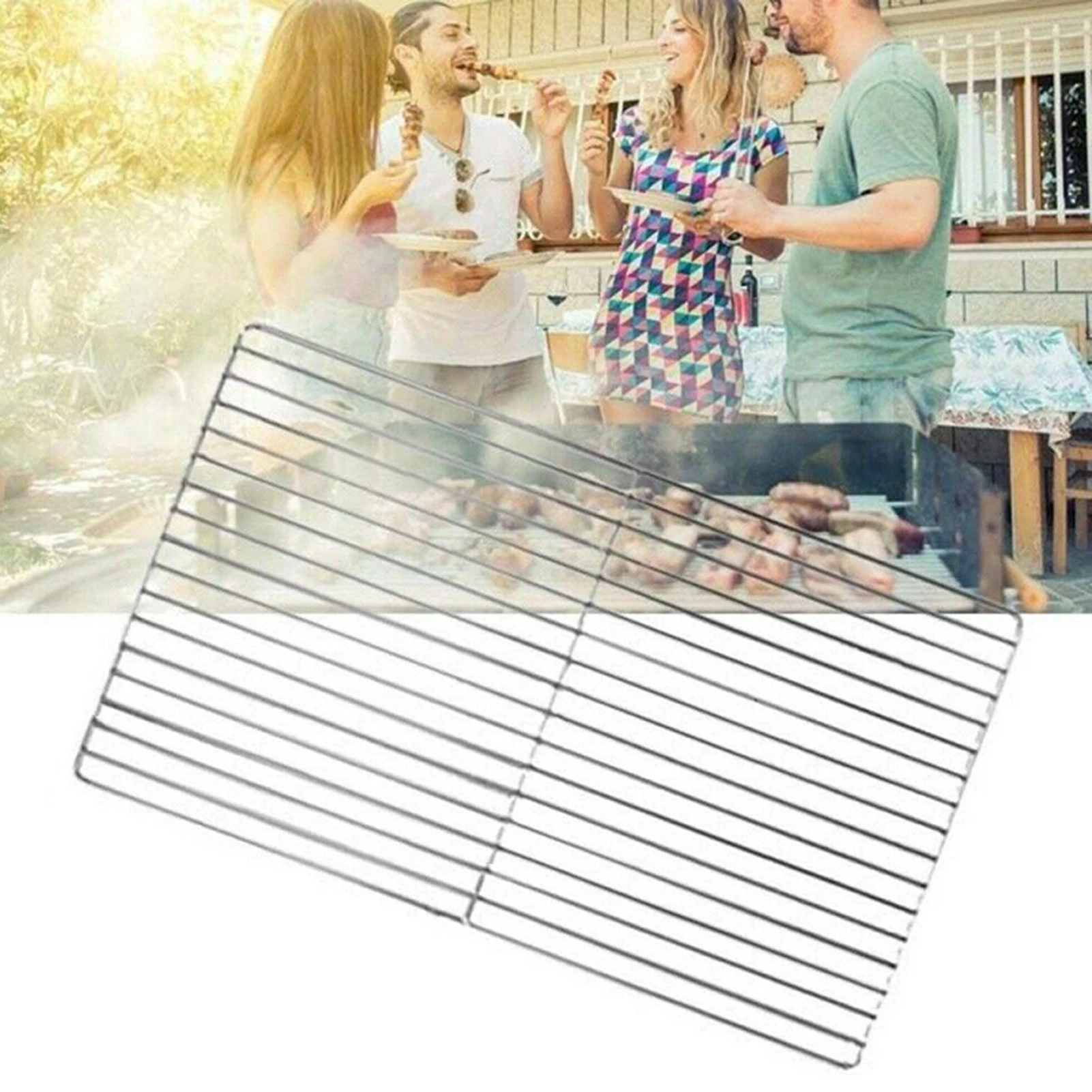 Barbecue BBQ Grill Net Stainless Steel Rack Grid Grate Replacement For Multi-purpose Grills And Baking Tray Outdoor Kitchen Tool