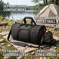 40L Large Tactical Travel Duffle Bag Multi Purpose Weekender Bag With Separate Shoe Compartment Carry On Hand Shoulder Crossbody Bag For Travel Camping Workout Climbing Outdoor Sports Gear Storage Bag 3