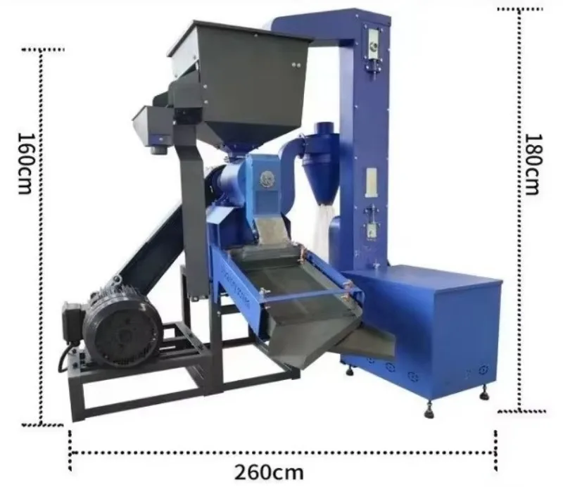 Rice Husk Removing Make Pellet Machine Rice Huller Screen with Destoner diesel Engine