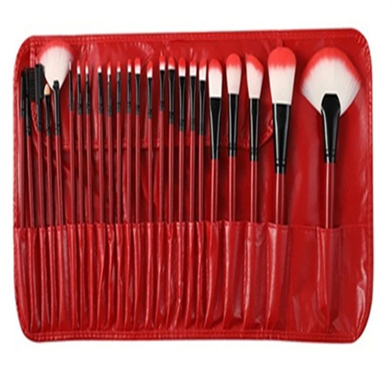 Brosse cosmétique en Tube d'aluminium épais, laine en microfibre, solide, sans perte, pour une Application de maquillage détaillée