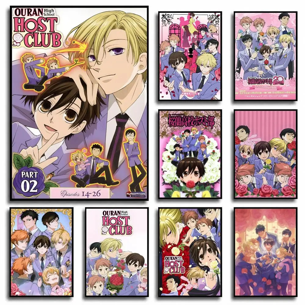 Anime Ouran High School Host Club Poster Poster Room Wall Art Decor Waterproof Stickers For Home Bar Bedroom Decoration