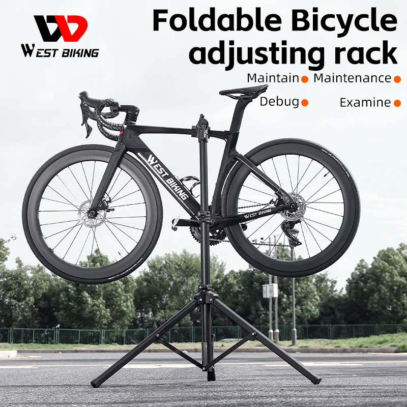 

WEST BIKING Bike Repair Stand Foldable Bicycle Display Stand MTB Road Repair Workstand Adjustable Bicycle Maintenance Tools