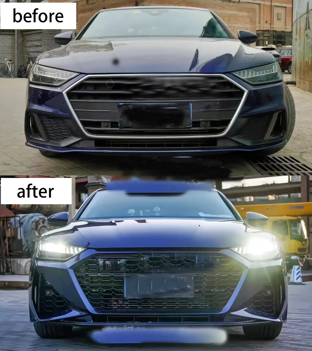 Factory Direct Car Modified Front bumper Assy Upgrade Body kit for Audi A6 change to RS6 Body kit 2019-2023