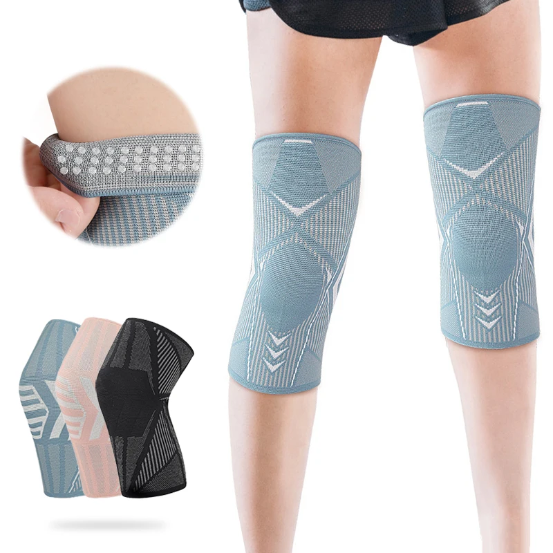 

1 пара вязаных наколенников, универсальные эластичные противоскользящие дышащие, впитывающие пот наколенники для езды на велосипеде, фитнеса, бега, альпинизма