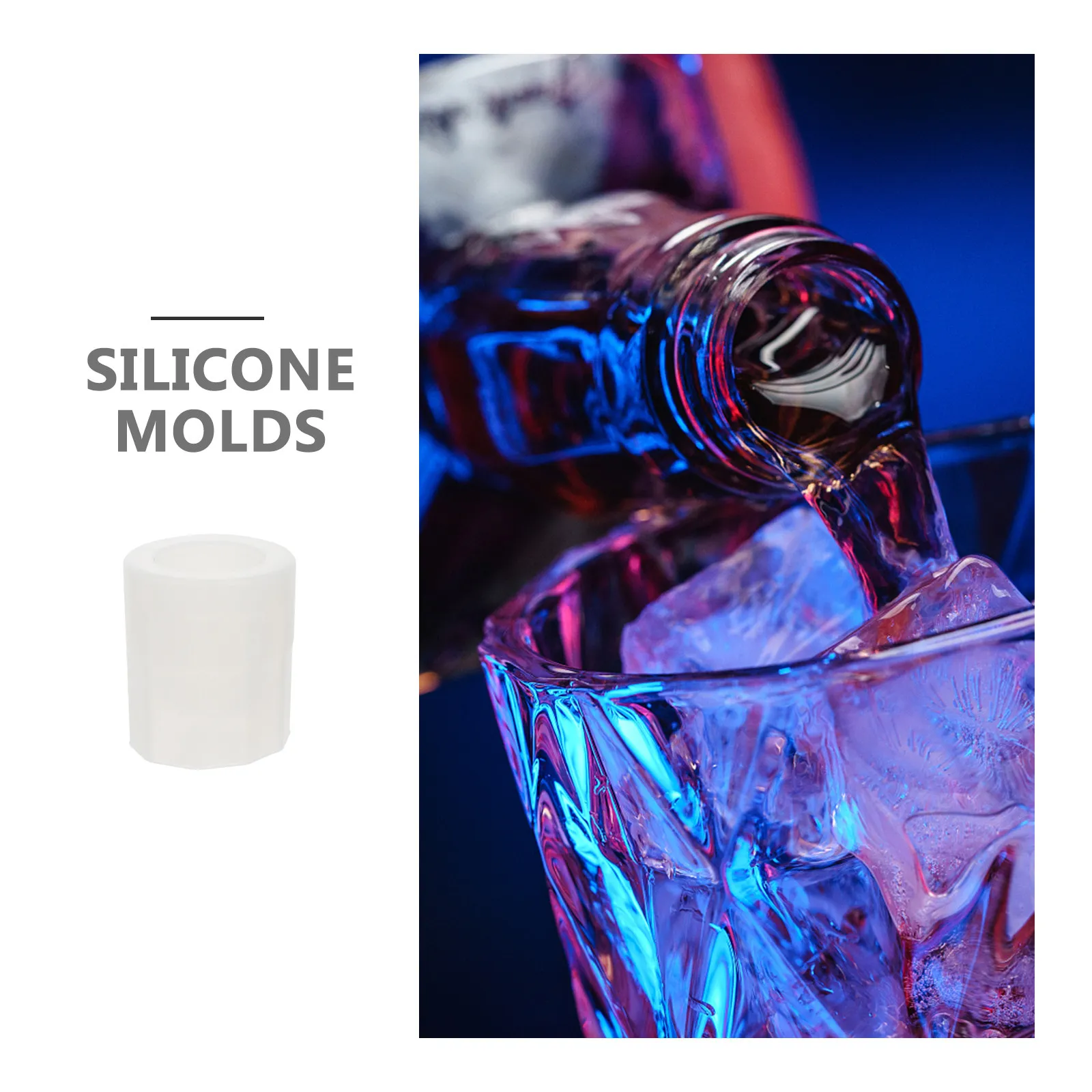 

Практичные силиконовые формы для льда в виде рюмок для коктейлей и виски, легко извлекаемые из смолы