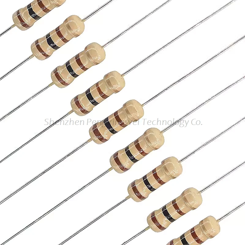 50pcs 1W Carbon Film Resistor 1 1.2 1.5 10 12 15 100 120 150 Ohm R K 5% Resistance 1R 1R2 1R5 10R 12R 100R 1K 10K 100K 0.1R-1M