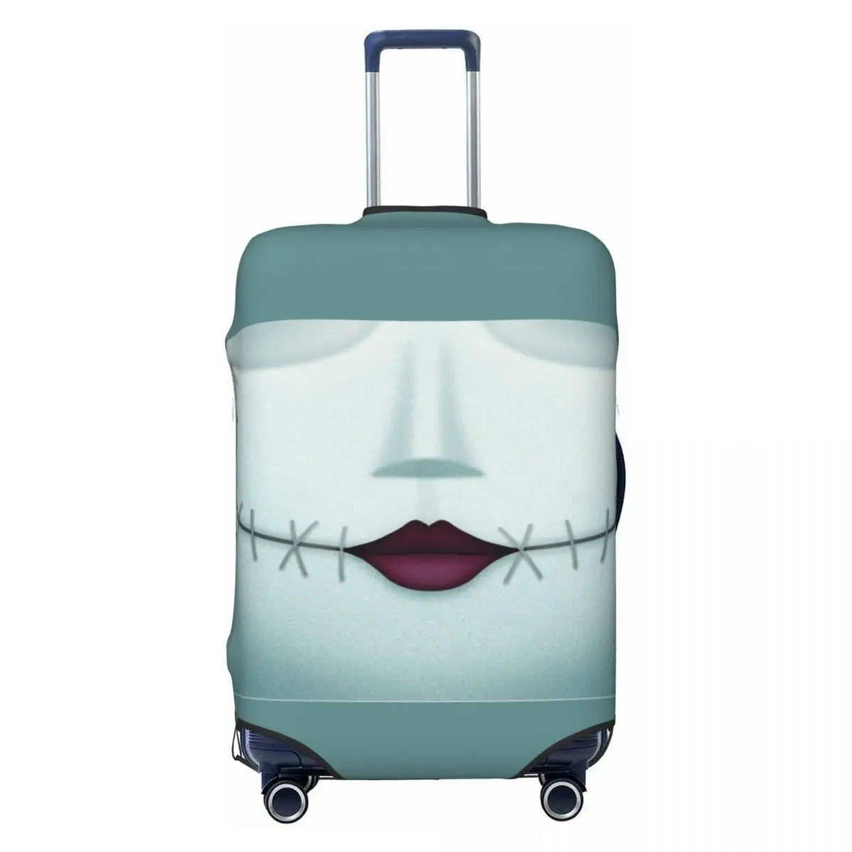 

Custom Sally Stitched Smile Jack Skellingtons Suitcase Cover Washable Travel Luggage Covers for 18-32 inch