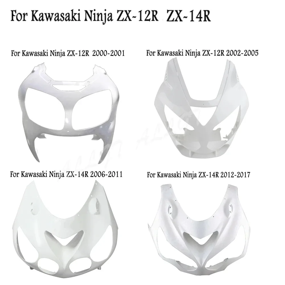 

New Motorcycle Unpainted Upper Front Cowl Nose Fairing For Kawasaki ZX-12R ZX-14R