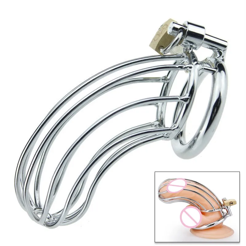 

New Fifty Shades Stainless Steel SM Cock Cage Lock Adult Game Device Adult Game Erotic Product Sex Toys for Men