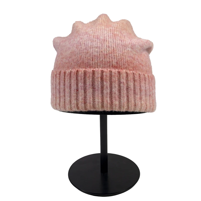 قبعة المرأة قبعة الشتاء الصوف متماسكة الملونة الدافئة ملحق للخريف الطقس البارد التزلج الرياضة في الهواء الطلق تنزه تسلق #4