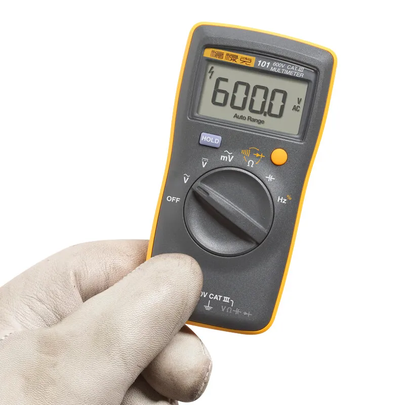 Fluke 101 101KIT 106 107 Handheld Auto-ranging Digital Multimeter Pocket AC/DC Voltage Resistance Capacitance Tester