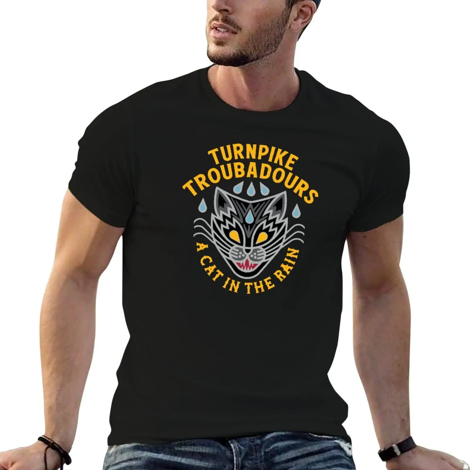 Turnpike Troubadours A cat in the rain T-Shirt oversized graphic tee cotton man t-shirts mens clothing