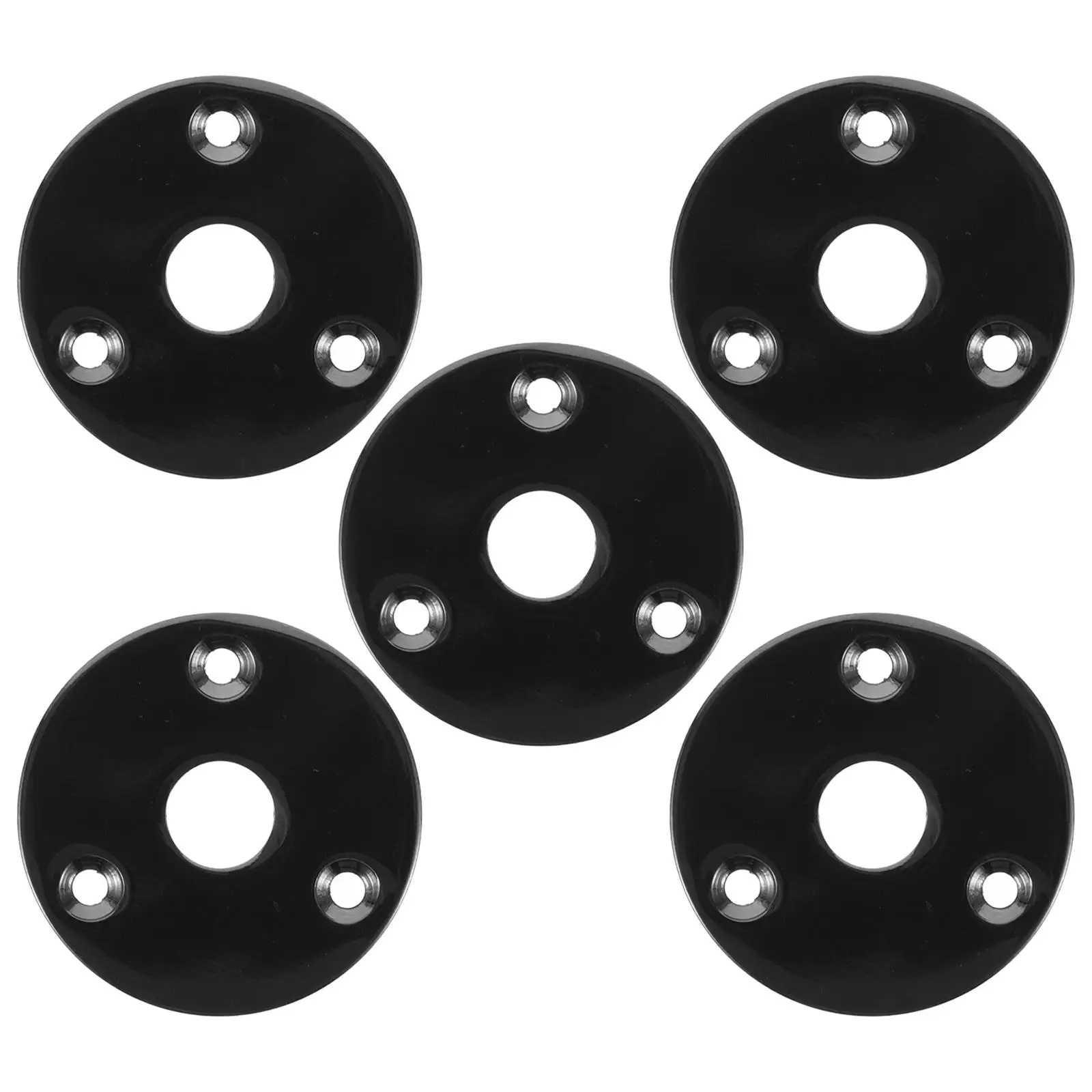 

5pcs Guitar Jack Plate Round Metal Accessories Electric Bass Input Output Replacement Parts Musical Instruments Guitar