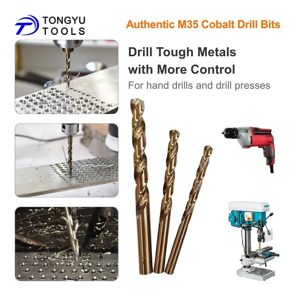 M35 Kobalt-Bohrerset 5-teilig 4-10mm Metrisch HSS Co5% DIN338 Spiralbohrer für Edelstahl Hartmetall – Detail 7