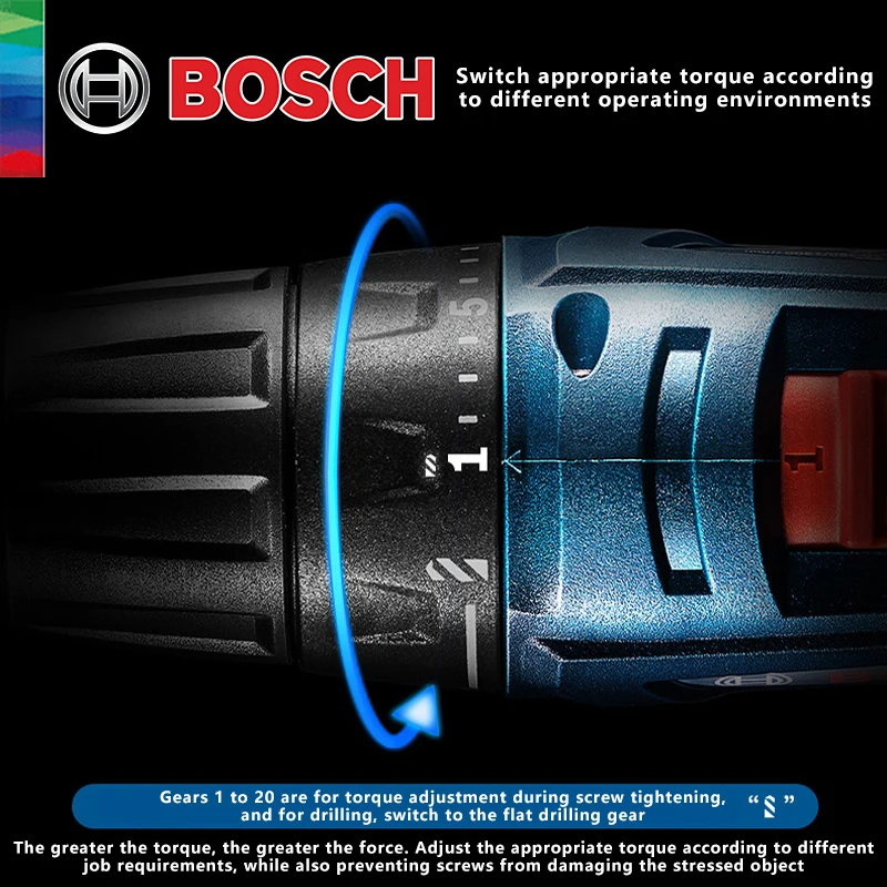 Bosch-Perceuse électrique sans fil aste au lithium, tournevis domestique sans fil, outil électrique pour conducteur en acier, travail du calcul, GSR