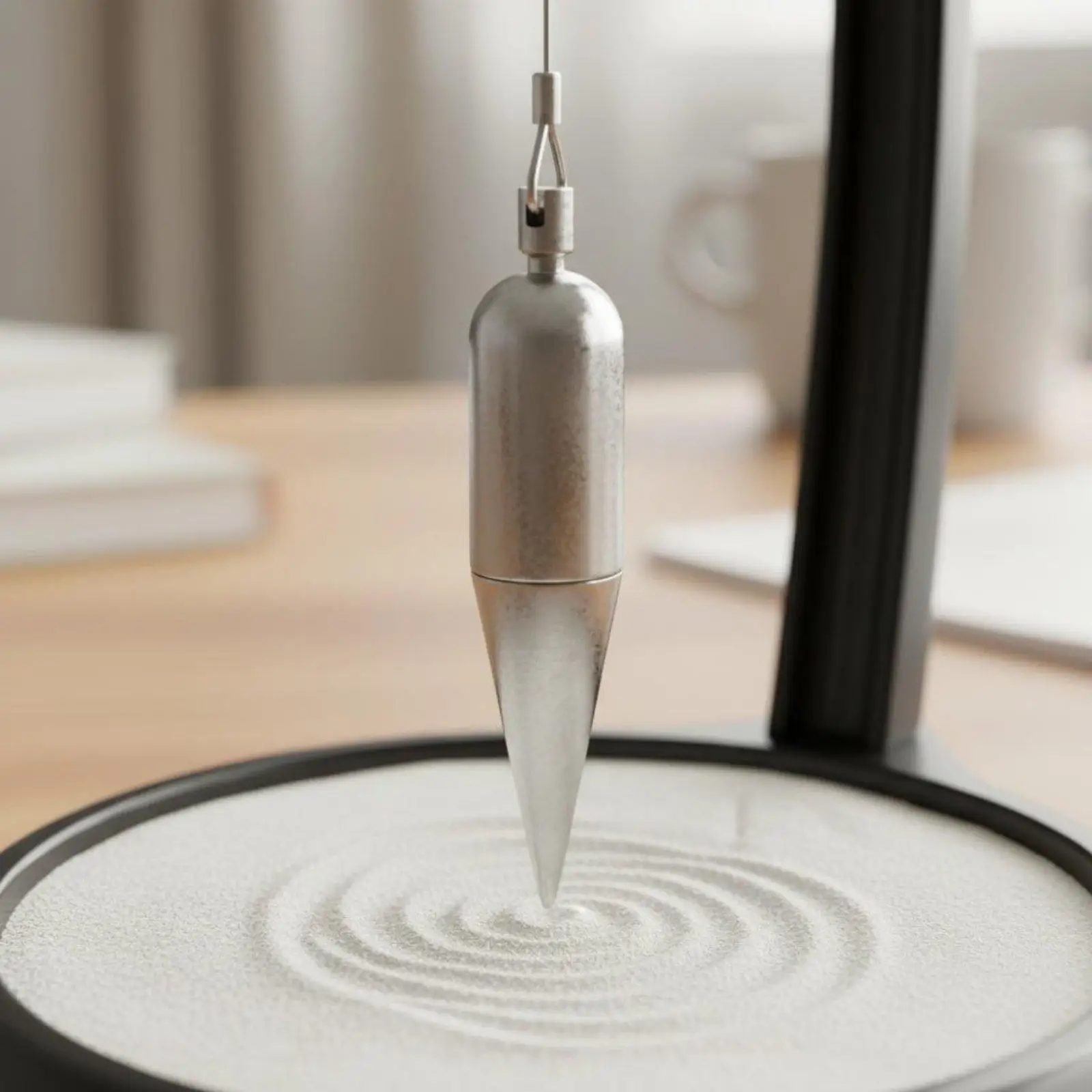 Desktop Sand Pendulum Interactive Metal Swinging Sand Drawing Modern Table Decor for Home Workspace