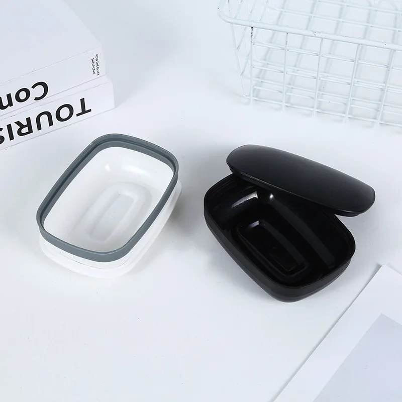 Travel Sealed With Lid Simple Fashion Student Bath Portable Soap Box Bathroom Products Portable Soap Dishes