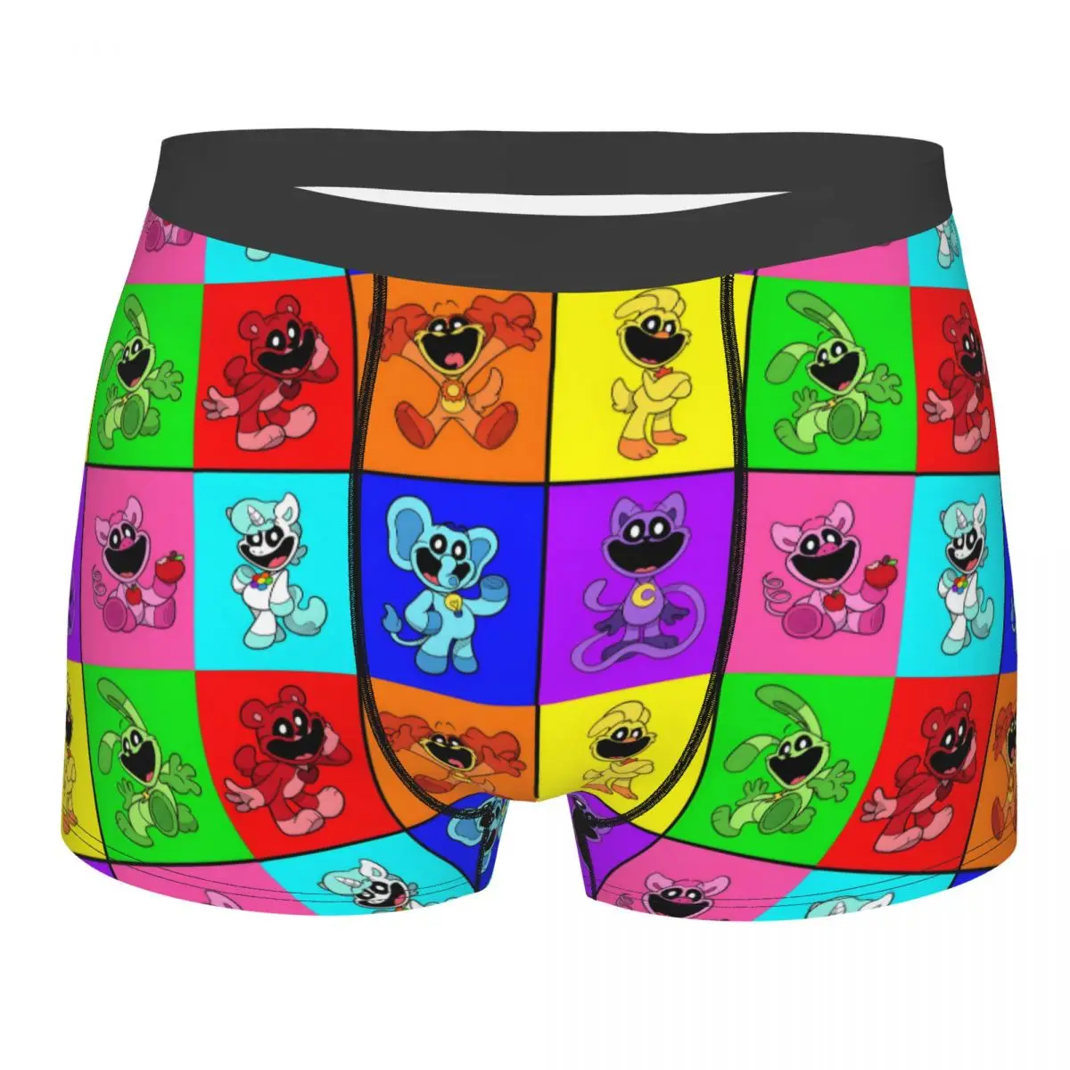 Custom Colorful Smiling Big Mouth Critters Group Underwear Male Print Animated Game Boxer Briefs Shorts Panties Soft Underpants