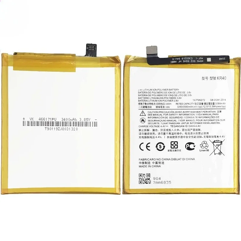 KR40 for Motorola One Vision/One Action Phone Battery High Quality High Capacity Battery Replacement Bateria with Tools