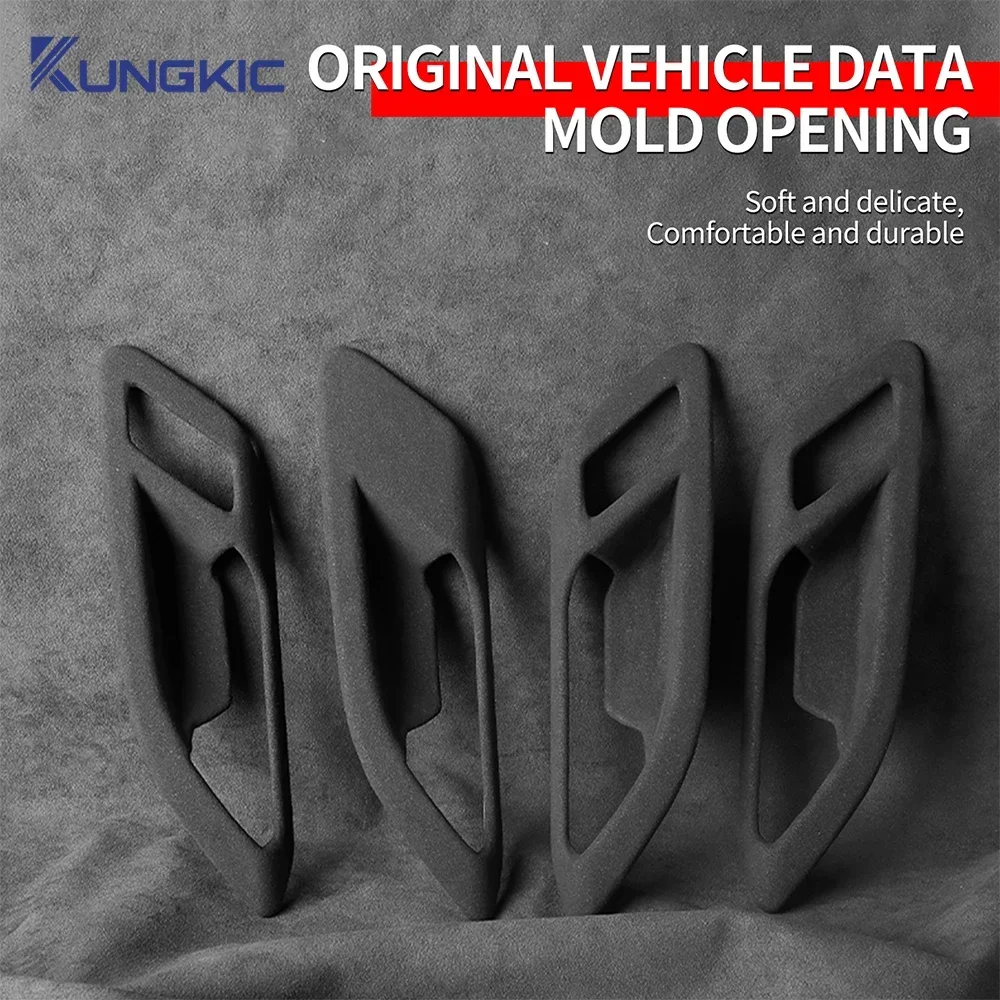 

for Audi Q5 2025 2026 2027 Car Inner Door Handle Bowl Interior Italian Top Suede Trim Cover Accessories