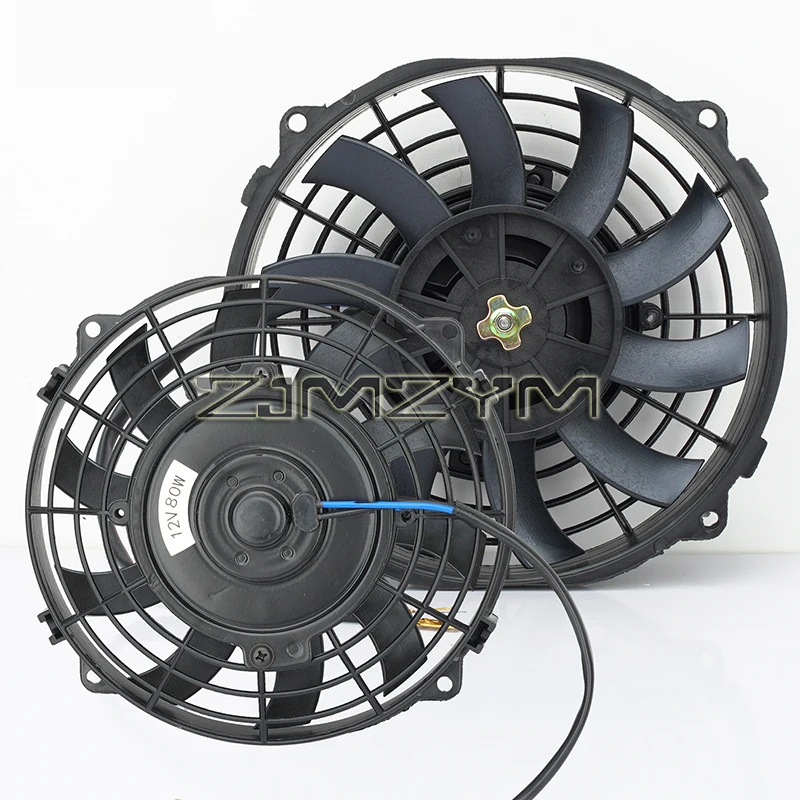 Car Air Conditioning Electronic Radiator Universal 7/10/12/14 Inches 12V 80W/120WCooling Fan Blade Electric Cool Kit