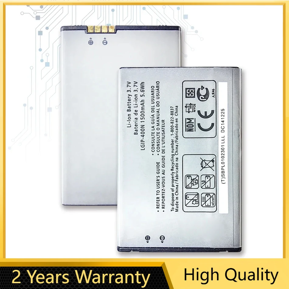 Аккумулятор LGIP-400N 1500 мАч для LG OPTIMUS M/C/U/V/T/S/1 VM670 LS670 MS690 P500 P509 P503 P520 GX200 GX300 GW620 GM750 GT540