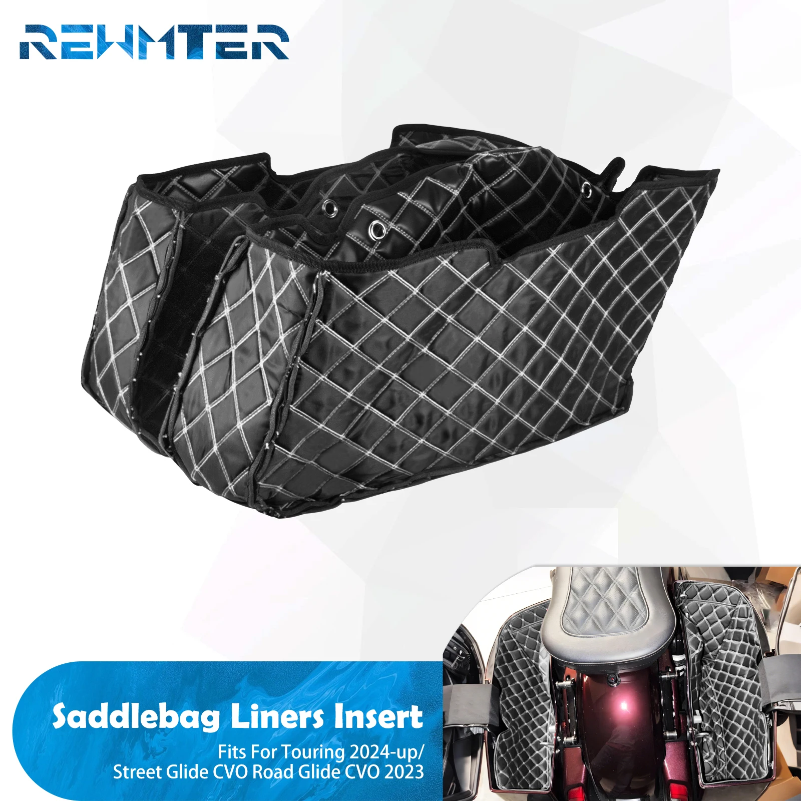 

Motorcycle Saddlebag Liners Bags Carpet Insert For Harley Touring Road King Electra Glide Ultra 2024-Up Street Glide CVO 2023