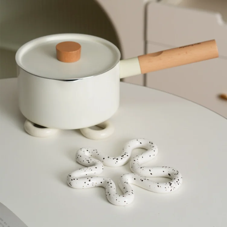 

Creative Geometry Ceramic Tableware Mat Kitchen Anti Scalding Mat Pot Mat Dining Table Soup Bowl Dinner Plate Mats Tea Pot Mats