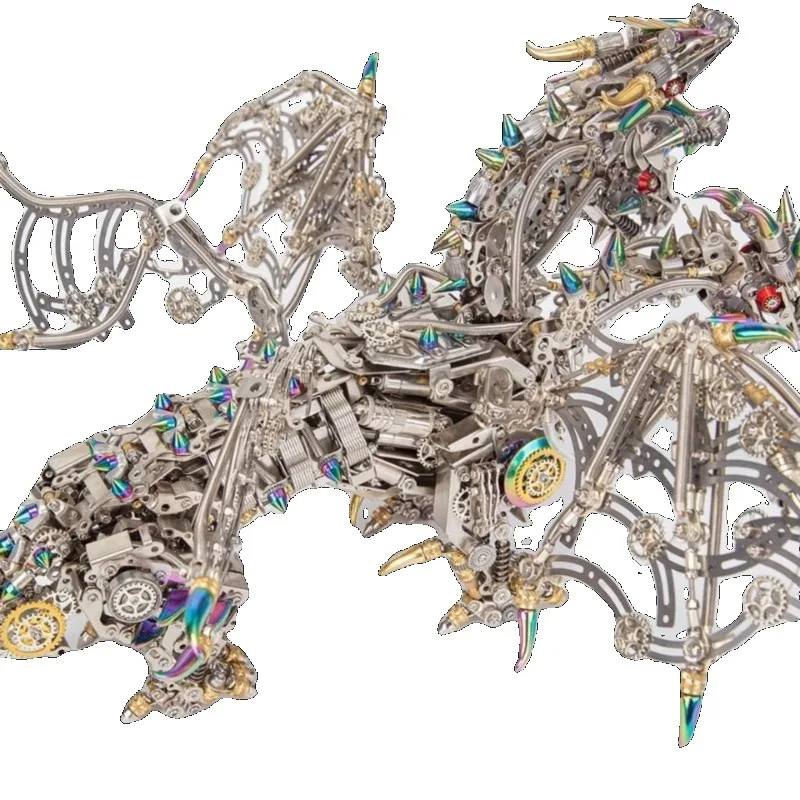 Hell-level High-difficulty Three-headed Dragon Metal Machinery Assembles Handmade Model Toys To Give Boy Friends Birthday Gifts
