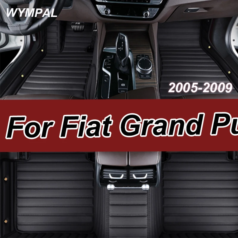 Tapetes de carro de luxo para Fiat Grand Punto Project 199 2005 ~ 2009 3 portas Tapetes Para Carro Alfombrillas Coche Tapetes de carro acesso ao carro