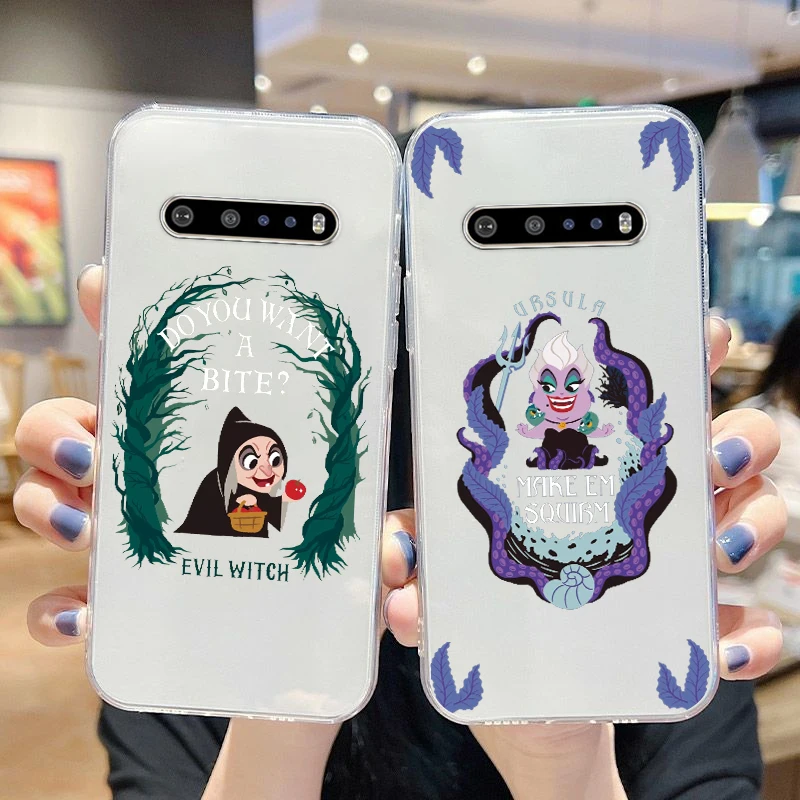 Disney cartoon villain queen Phone Case For Google Pixel 7 6 Pro 6A 5A 5 LG K92 K42 K22 K71 K61 K51 K41S G8 Transparent