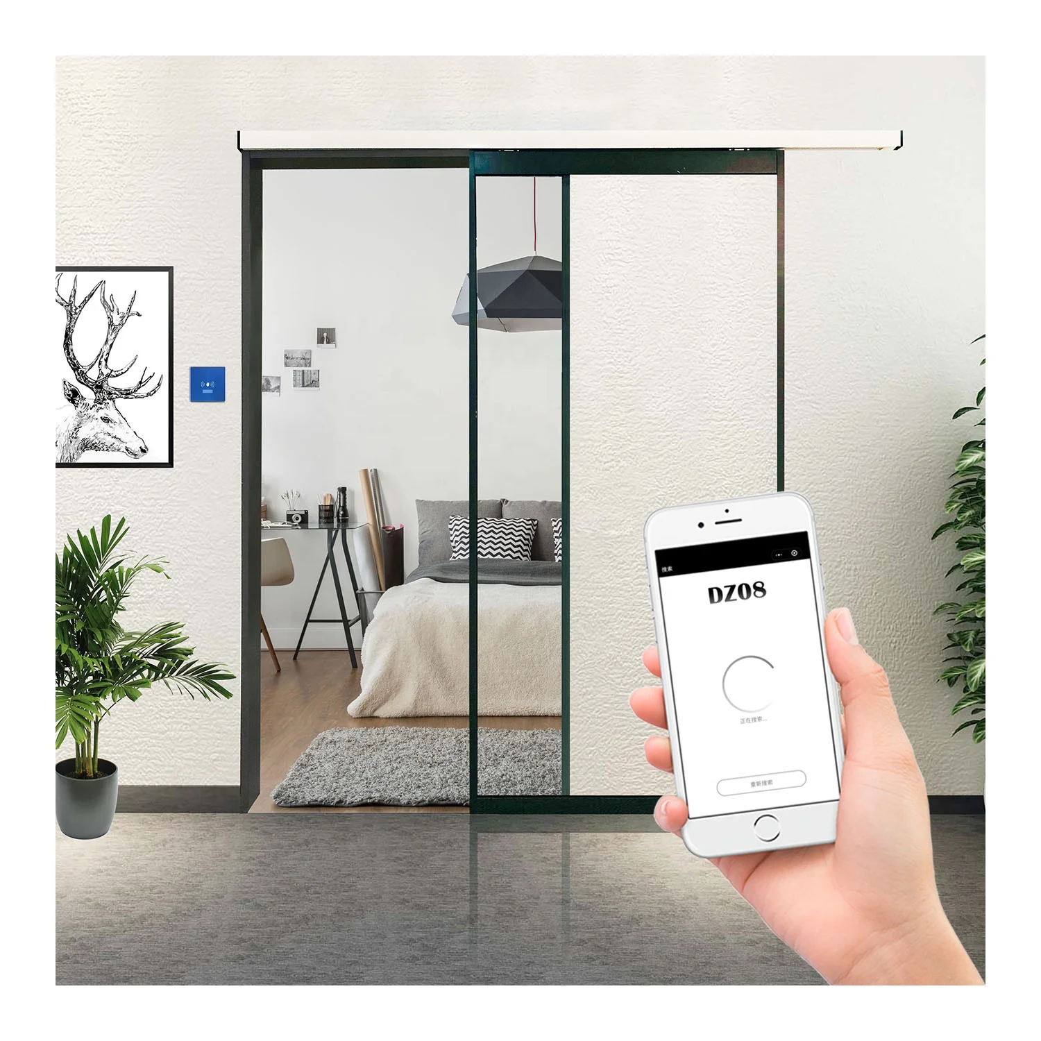 smart switch access control system interior automatic magnetic sliding doors