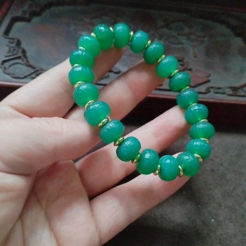Backflow Old Pulp Ruyi Pattern Fruit Bead Agate Bracelet