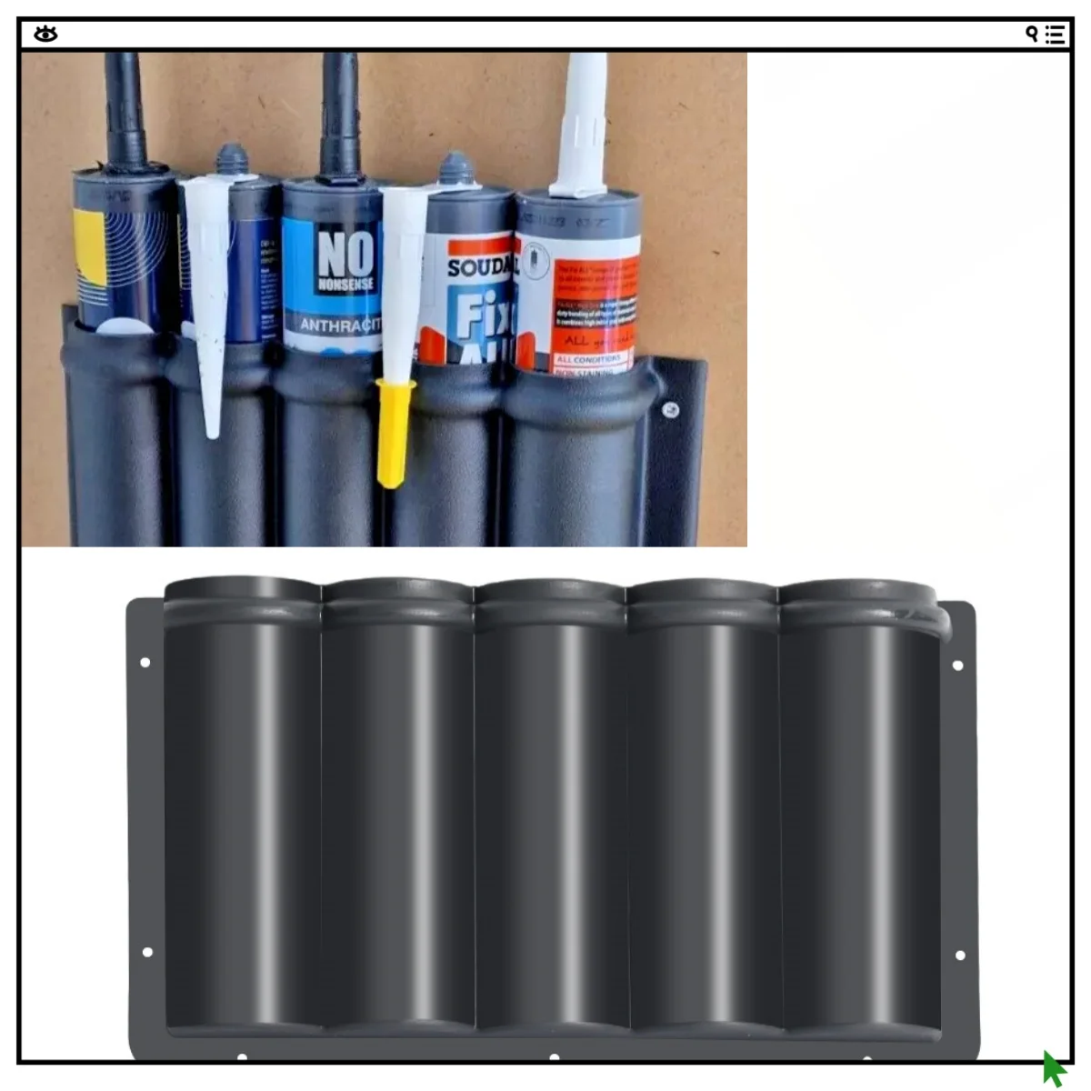 

Camper Caravan Black 5 Tube Holder Silicone Sealant Mastic Caulk Adhesive Tubes For Van Motorhome Workshop Garage Tool Storage