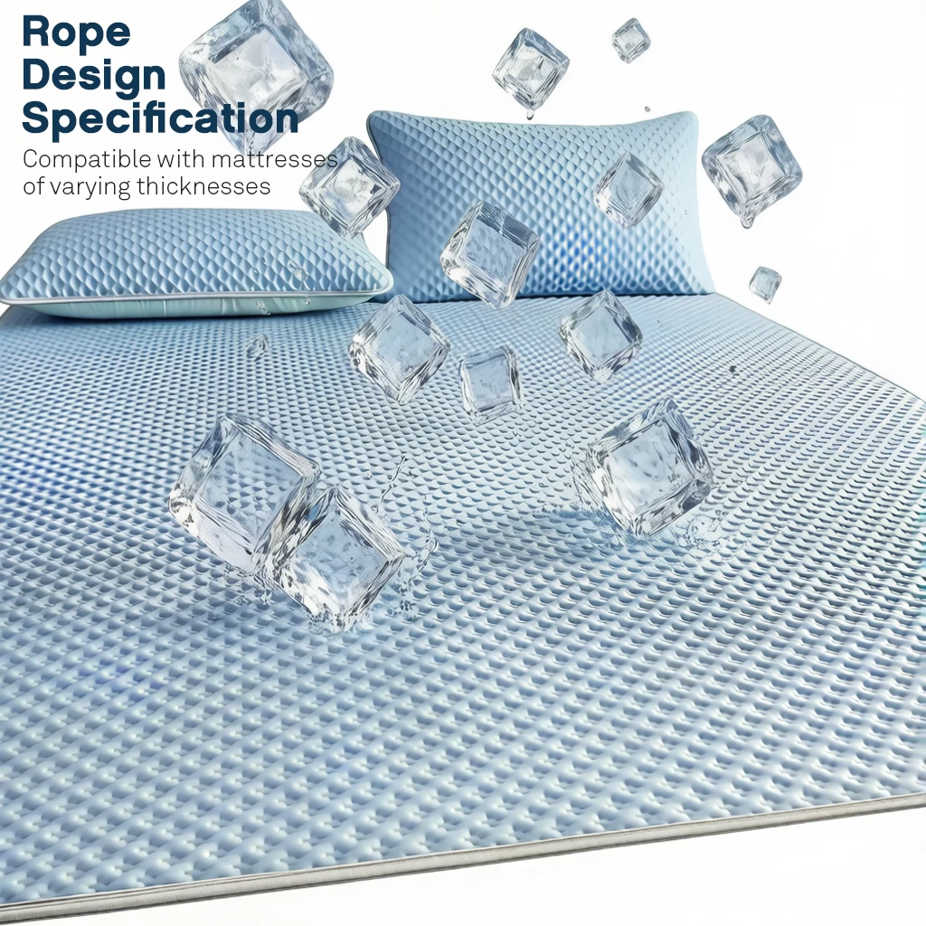 1PC 150x200cm Thin Mattress Cover Polyester Fabric Cool Comfortable Breathable for Improved Sleep Quality