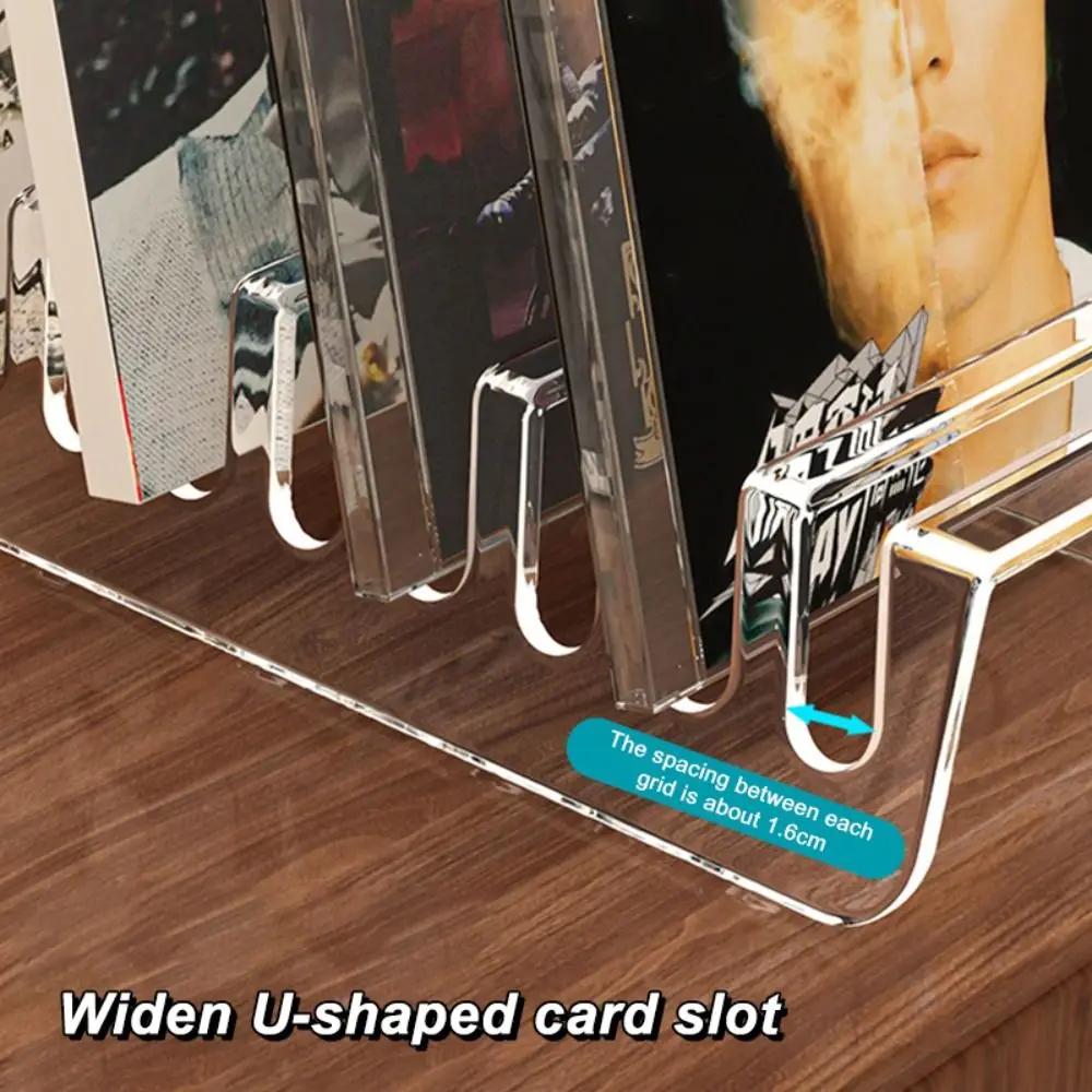 

Premium Multi-Slot Design CD Display Shelf 6/8 Grids Universal Desktop Organizer Transparent Sturdy Phone Holder Dormitory