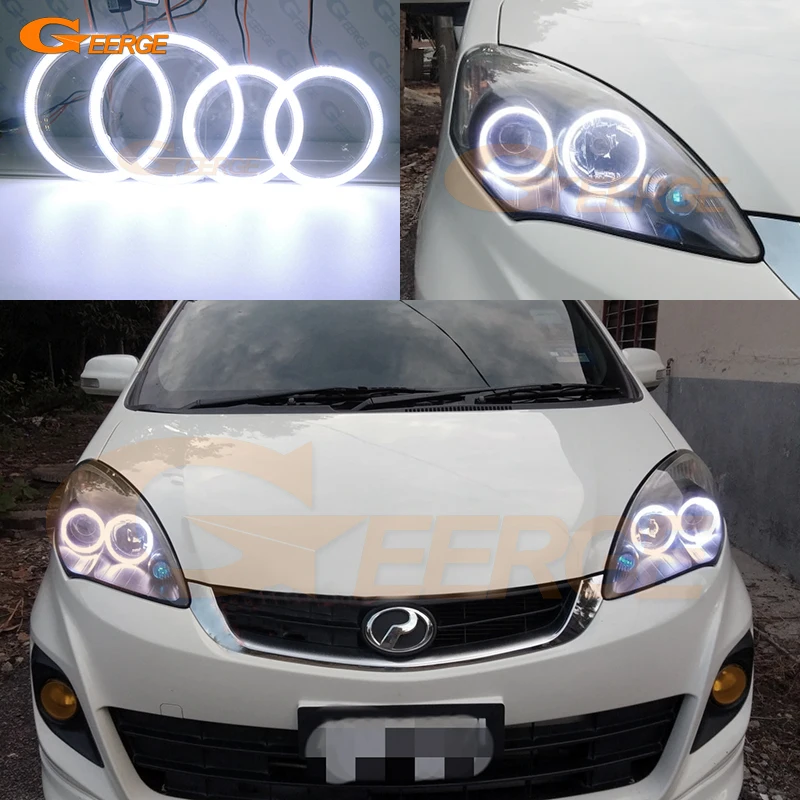 

For Perodua Alza 2009 2010 2011 2012 2013 2014 2015 Excellent Ultra Bright COB Led Angel Eyes Kit Halo Rings Day Light