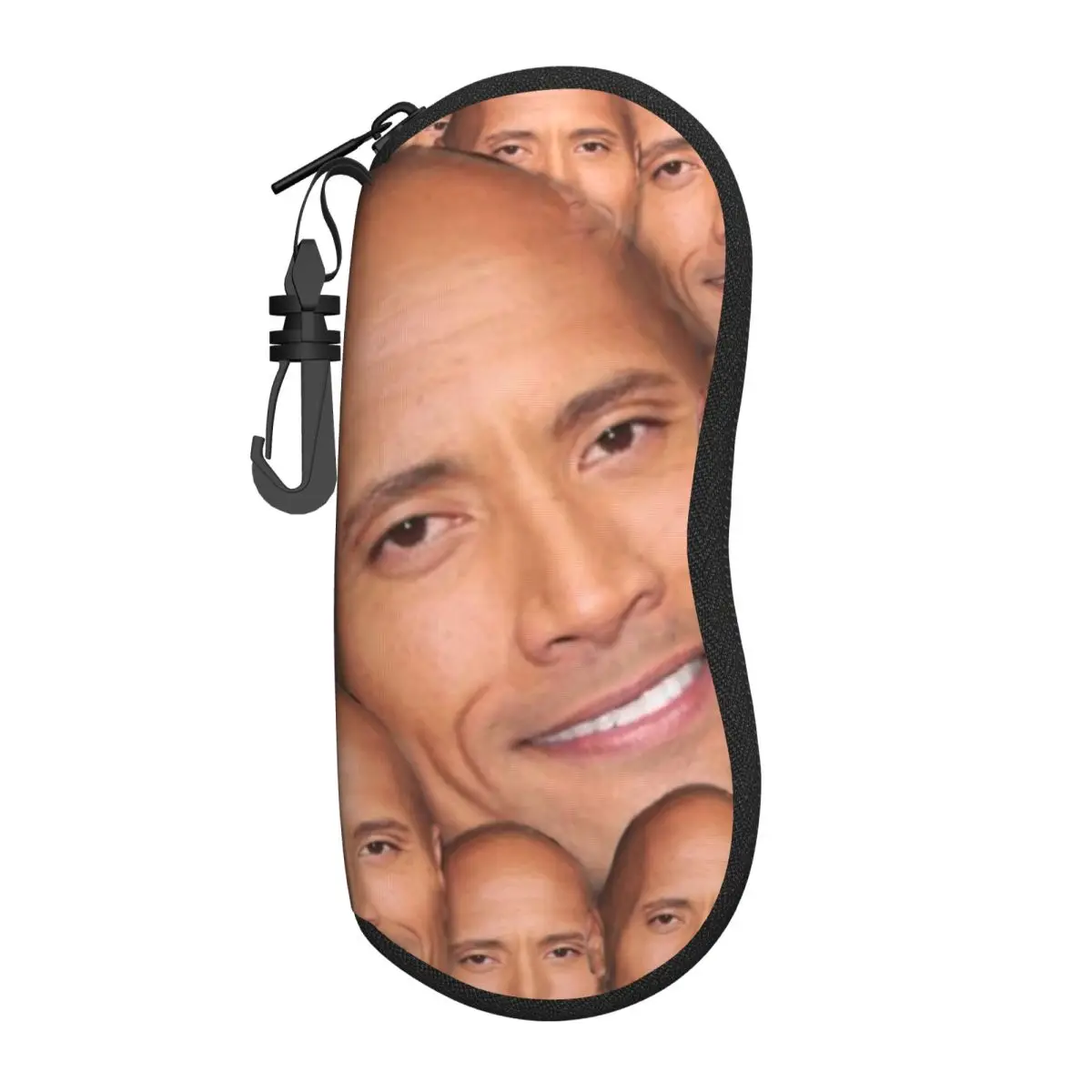 Custom The Rock Face Dwayne Eyeglass Glasses Case Men Women Soft American Actor Johnson Sunglasses Protective Bag
