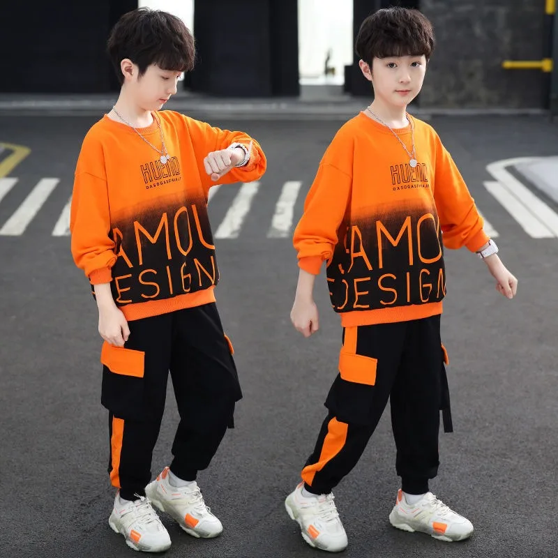 

Комплект свитшотов, наряд для мальчиков, корейская детская одежда, зимняя одежда для мальчиков 2025 года, детский осенний костюм, комплекты для мальчиков, одежда для мужчин и детей